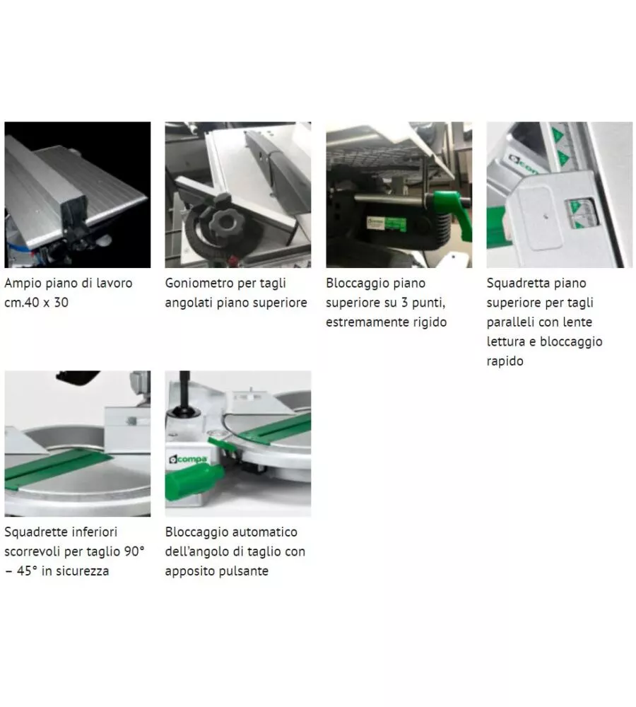 TRONCATRICE PER LEGNO SILVER GREEN EVOLUTION G.250E - COMPA